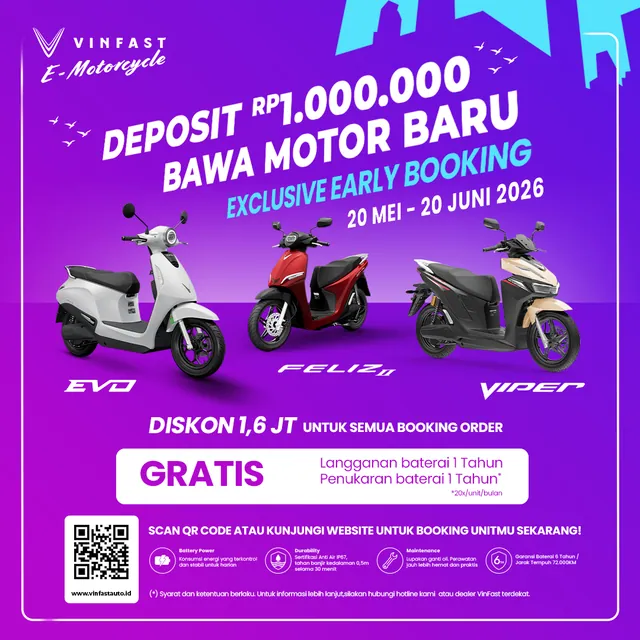 Secure Your Quote! Be the First to Own a VinFast e-Motorcycle Through the Early Booking Program